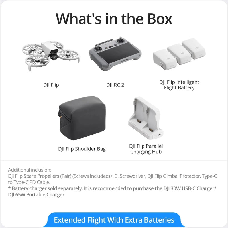 DJI Flip Drone Fly More Combo with DJI RC 2 Remote Controller CP.FP.00000181.01 - SuperOffice