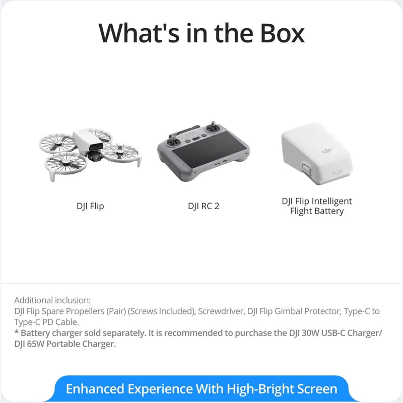 DJI Flip Drone with DJI RC 2 Remote Controller CP.FP.00000180.01 - SuperOffice