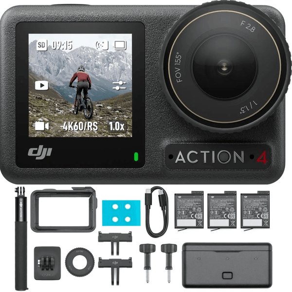 DJI Osmo Action 4 Camera Adventure Combo Extra Battery/Frame/Mount CP.OS.00000270.01 - SuperOffice