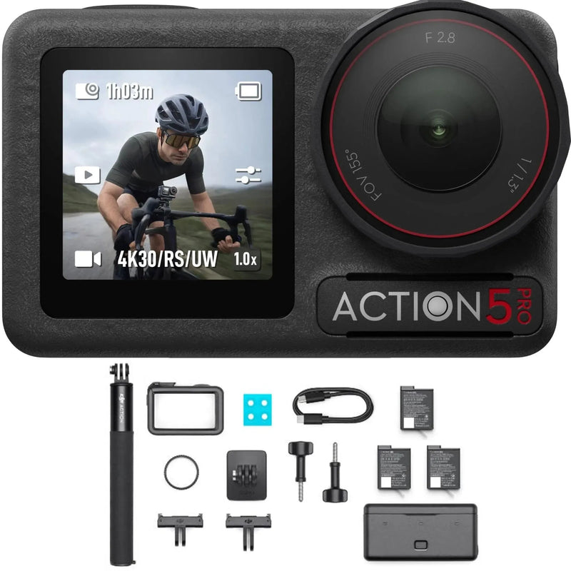 DJI Osmo Action 5 Camera Adventure Combo Extra Battery/Frame/Mount CP.OS.00000350.01 - SuperOffice
