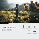 DJI Osmo Pocket 3 4K 3 Axis Gimbal Creator Combo Camera Stabiliser Black CP.OS.00000302.01 - SuperOffice