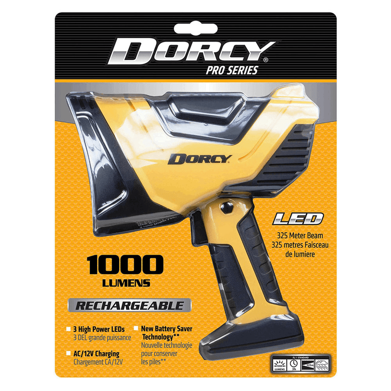 Dorcy 1000 Lumen LED Rechargeable Torch Spotlight Hand Held Bright D1082 - SuperOffice