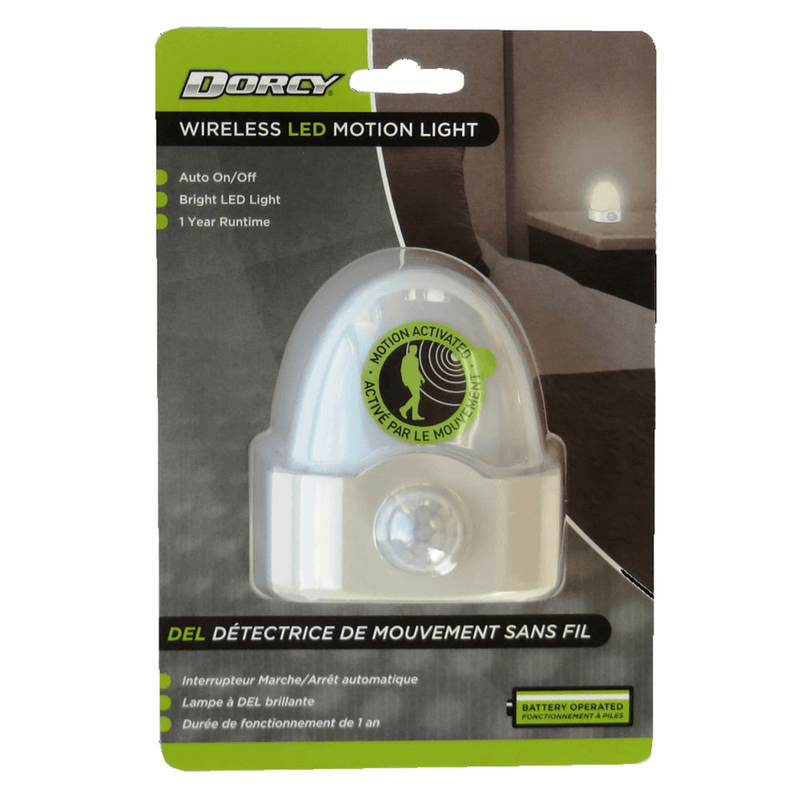 Dorcy LED Sensor Night Light Motion Activated Battery Powered D1076 - SuperOffice