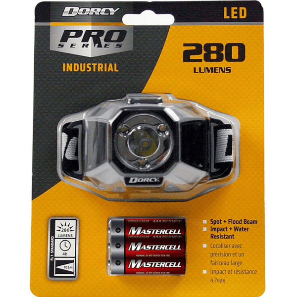Dorcy Pro Series Headlamp Torch 280 Lumens Durable Outdoor Camping D2606 - SuperOffice