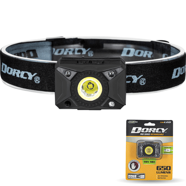 Dorcy Pro Series Rechargeable Headlamp Torch 650 Lumens Durable Outdoor Camping Bright D4337 - SuperOffice