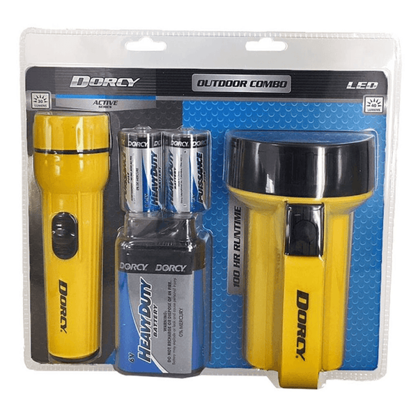 Dorcy Torch Flashlight Combo Pack Outdoor Camping Set D2802 - SuperOffice
