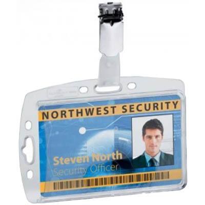 Durable Acrylic Pass Holder With Clip Pack 10 869819 - SuperOffice