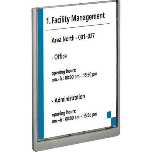 Durable Click Door Sign Grey A4 486737 - SuperOffice