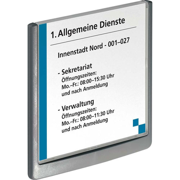 Durable Click Sign Plastic 149 X 148.5Mm Grey 486237 - SuperOffice