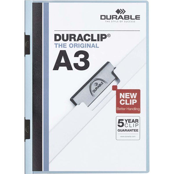 Durable Duraclip Document File 60 Sheet Capacity A3 Blue 221806 - SuperOffice