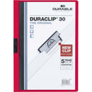 Durable Duraclip Document File Portrait 30 Sheet Capacity A4 Red 220003 - SuperOffice
