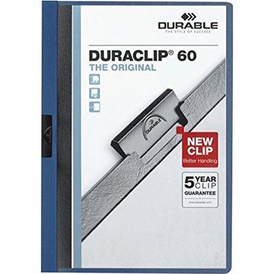 Durable Duraclip Document File Portrait 60 Sheet Capacity A4 Dark Blue 220907 - SuperOffice
