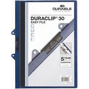 Durable Duraclip Easy File Document File With Binder Fitting 30 Sheet Capacity A4 Blue 222907 - SuperOffice