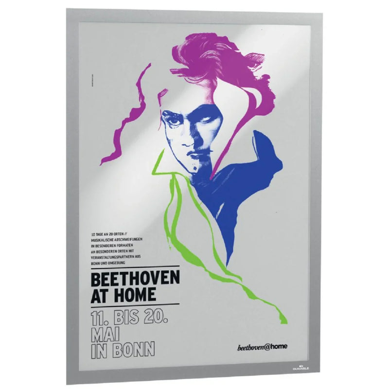 Durable Duraframe Poster Frame A2 Silver 505323 - SuperOffice
