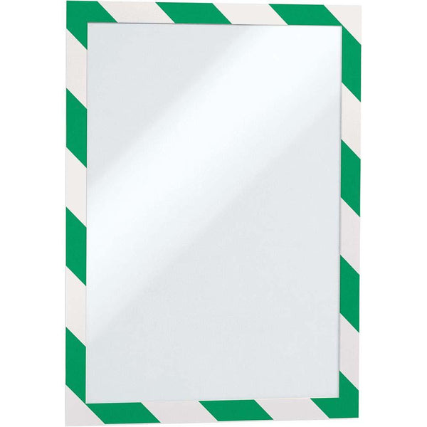 Durable Duraframe Security Frame A4 Green/White Pack 2 4944131 - SuperOffice