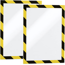 Durable Duraframe Security Frame A4 Yellow/Black High Visibility Pack 2 4944130 - SuperOffice