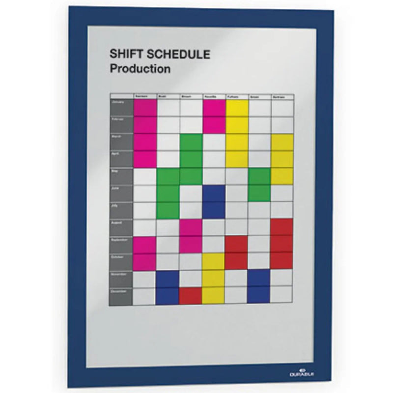 Durable Duraframe Self-Adhesive Sign Holder A4 Dark Blue Single 489907 - SuperOffice