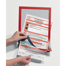 Durable Duraframe Self-Adhesive Sign Holder A4 Red Single 489903 - SuperOffice