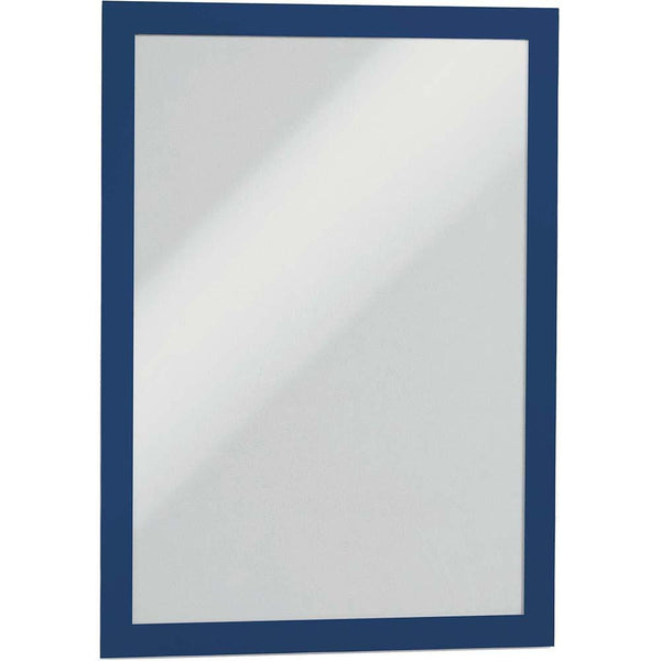 Durable Duraframe Sign Holder Adhesive Back A4 Blue Pack 2 487207 - SuperOffice
