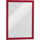 Durable Duraframe Sign Holder Adhesive Back A4 Red Pack 2 487203 - SuperOffice