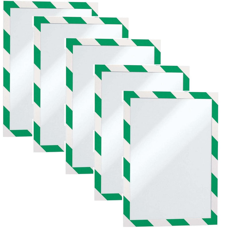 Durable Magnetic Frame Security A4 Green/White Pack 5 4945131 - SuperOffice