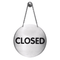 Durable Pictogram Sign Open/Closed Reversable With Hanging Chain 130mm 495565 - SuperOffice
