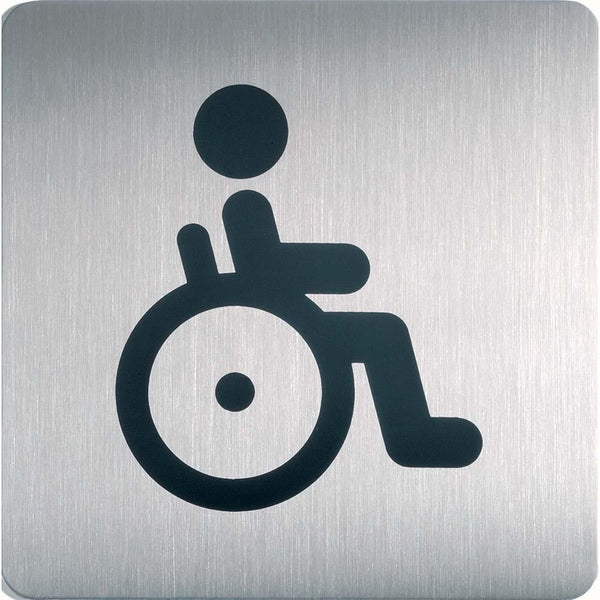 Durable Pictogram Sign Square Wc Disabled 150Mm 495923 - SuperOffice