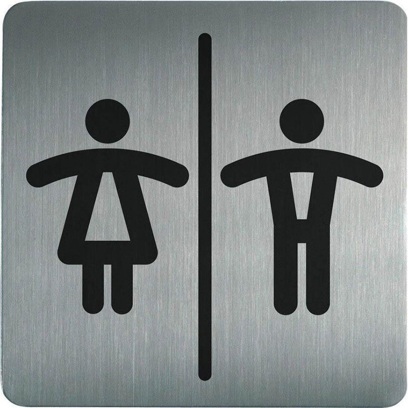 Durable Pictogram Sign Square Wc Ladies And Men 150Mm 495823 - SuperOffice
