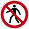 Durable Safety Marking 'Pedestrians Prohibited' 173203 - SuperOffice