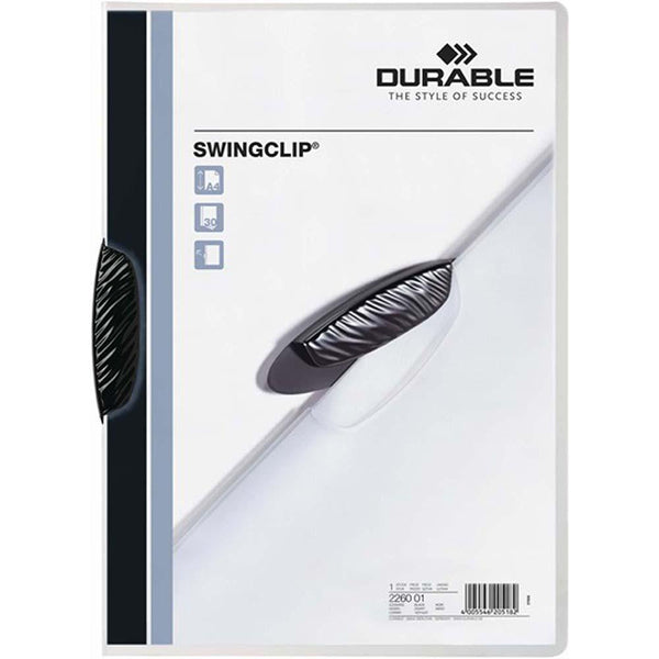 Durable Swing Clip Document File 30 Sheet Capacity A4 Black 226001 - SuperOffice