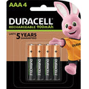 Duracell AAA Rechargeable Batteries 900mAh 4 Pack 5015633 - SuperOffice