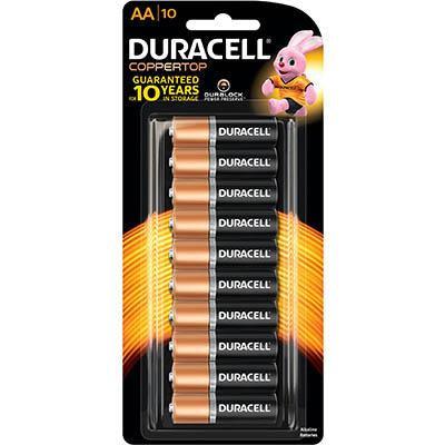 Duracell Coppertop Alkaline Aa Battery Pack 10 82184954 - SuperOffice