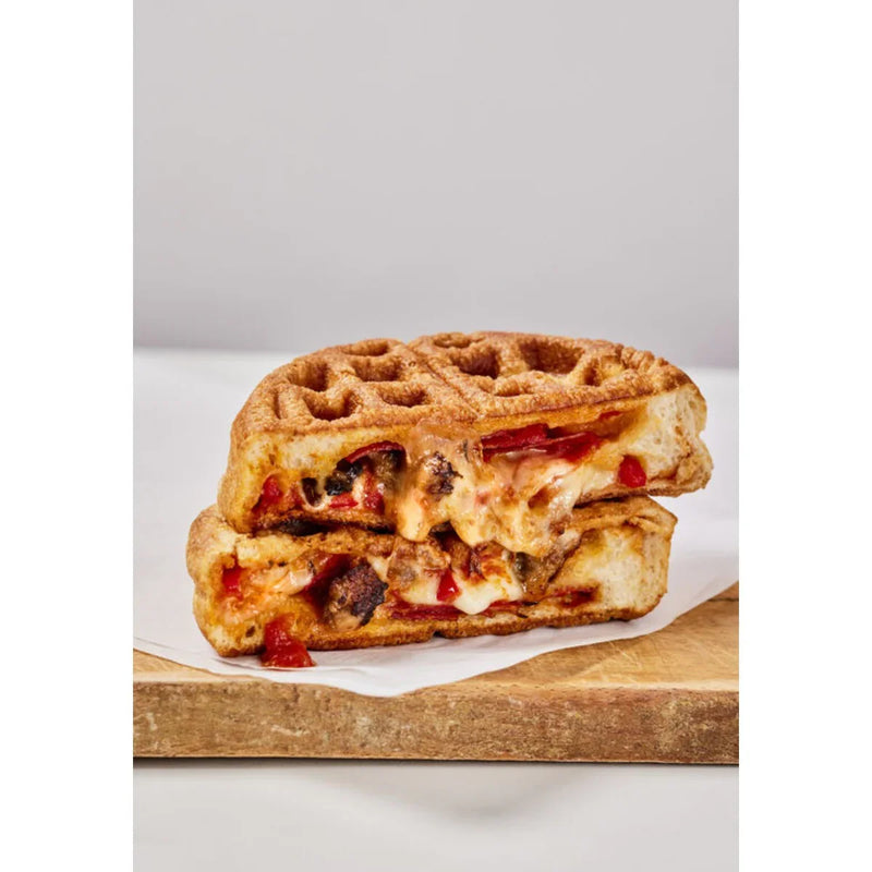 Durapres Fill n Flip Waffle Press Stuffed and Classic Non Stick Black DW450 - SuperOffice