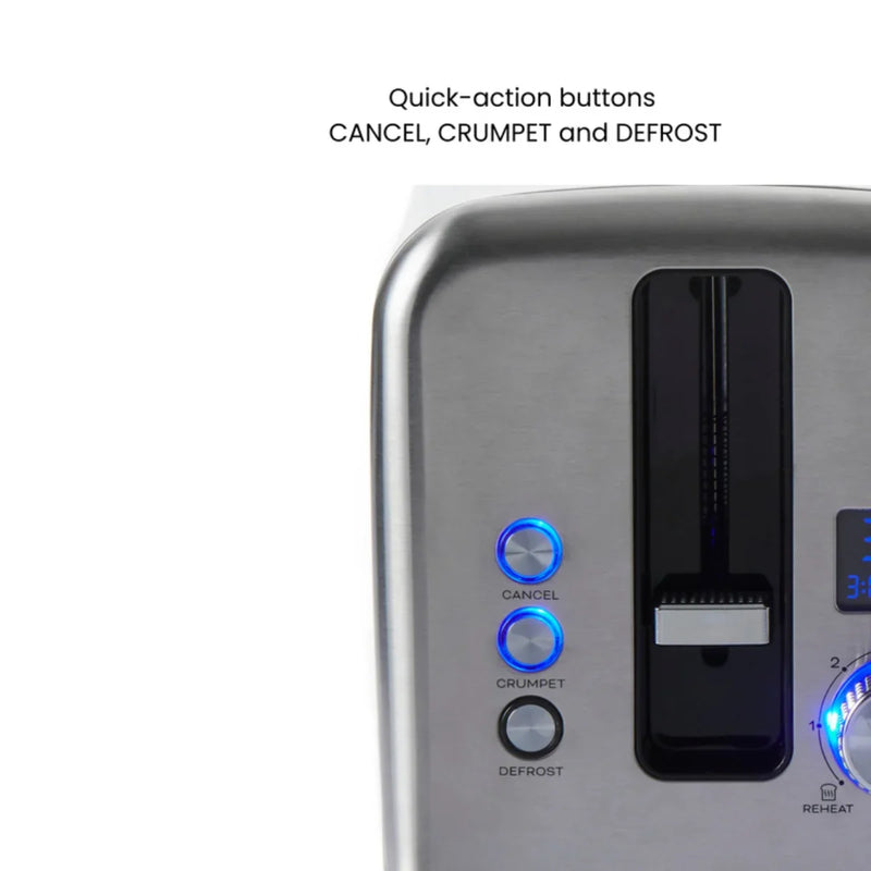 Durapres Toaster IQ 2 Slice Toast Digital Stainless Steel DT520 - SuperOffice