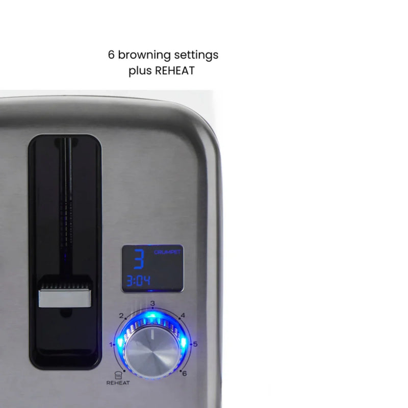 Durapres Toaster IQ 2 Slice Toast Digital Stainless Steel DT520 - SuperOffice