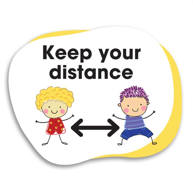 Durus Keep Your Distance Floor Sign School 400144429 - SuperOffice