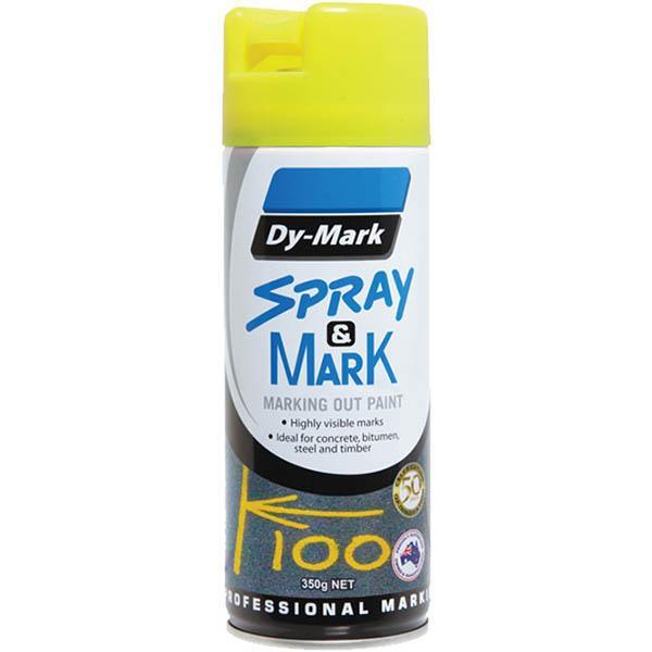 Dy-Mark Spray And Mark Layout Paint Fluro Yellow 851214 - SuperOffice