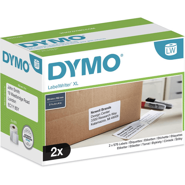 Dymo 0947420 4XL 5XL Shipping Labels 59x102mm Twin Rolls White Roll 575 S0947420 - SuperOffice