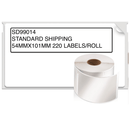 Dymo 12 Rolls LabelWriter Standard Shipping Labels 54X101MM 220 Labels/Roll S0722420 - SuperOffice