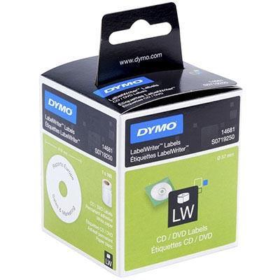 Dymo 14681 Lw Cd/Dvd Labels 57Mm White S0719250 - SuperOffice