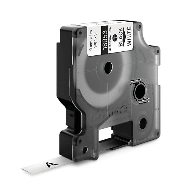 Dymo 18053 Rhino Industrial Heat Shrink Tubing 9mm Black On White 18053 - SuperOffice