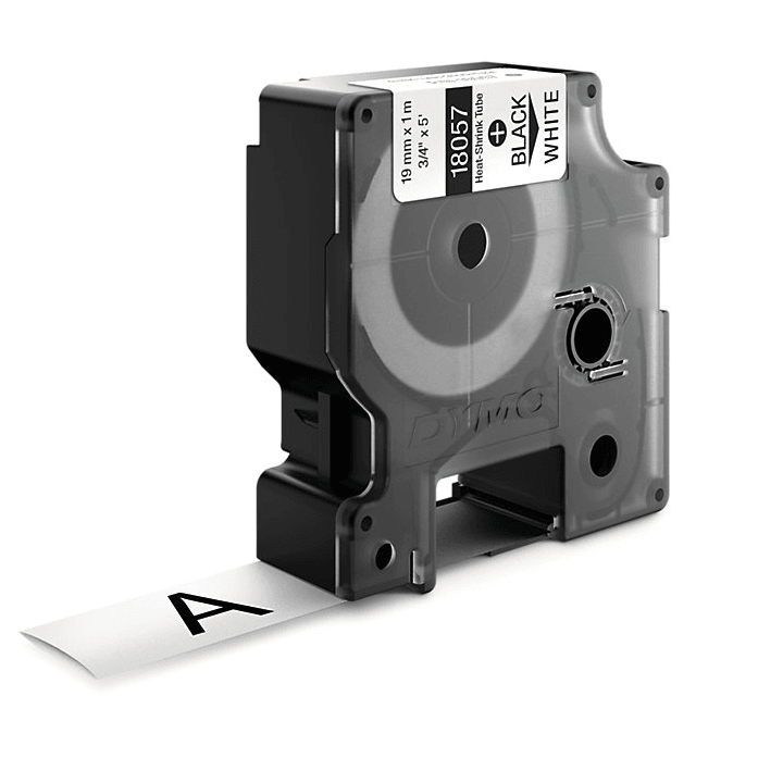 Dymo 18057 Rhino Industrial Heat Shrink Tubing 19mm Black On White 18057 - SuperOffice