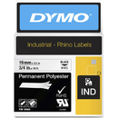 Dymo 18484 Rhino Industrial Tape Permanent Polyester 19mm Black On White 18484 - SuperOffice