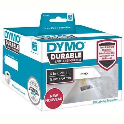 Dymo 1933085 Lw Durable Labels 19 X 64Mm Black On White Box 900 1933085 - SuperOffice