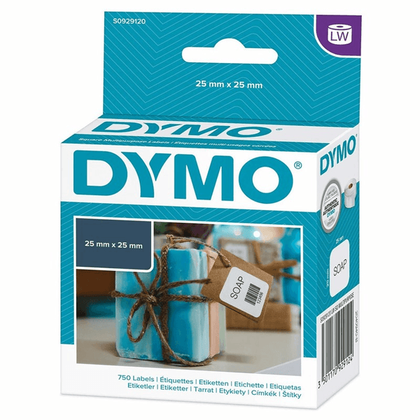 Dymo 30332 LW Labels Multi-Purpose Square 25x25mm Pack 750 S0929120 - SuperOffice