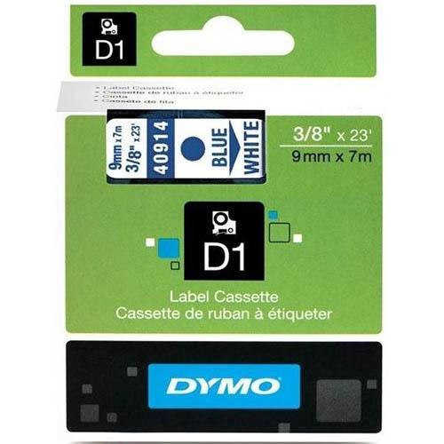 Dymo 40914 D1 Labelling Tape 9Mm X 7M Blue On White S0720690 - SuperOffice