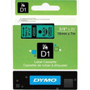 Dymo 45809 D1 Labelling Tape 19Mm X 7M Black On Green S0720890 - SuperOffice