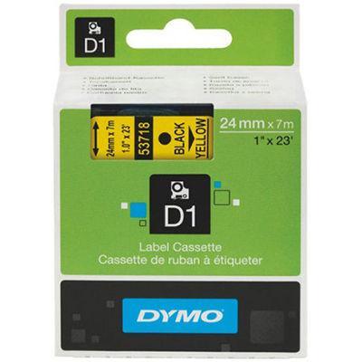 Dymo 53718 D1 Labelling Tape 24Mm X 7M Black On Yellow S0720980 - SuperOffice
