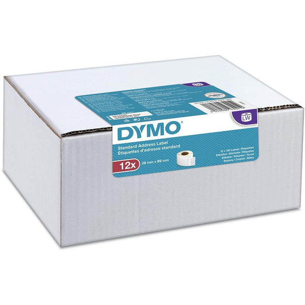 Dymo 99010 Lw Address Labels 89 X 28Mm White Value Pack Box 12 2093091 - SuperOffice