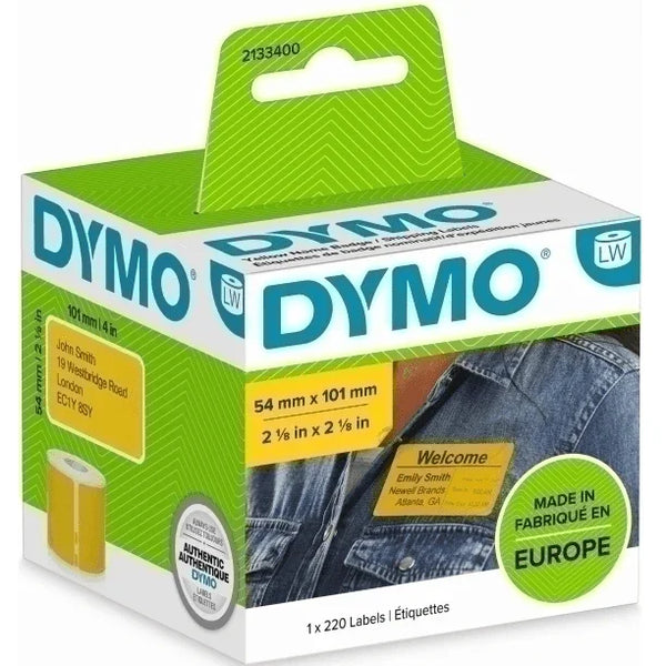 Dymo 99014 Yellow 2133400 Labelwriter Standard Shipping Labels 54x101mm 220 Labels Roll 2133400 - SuperOffice